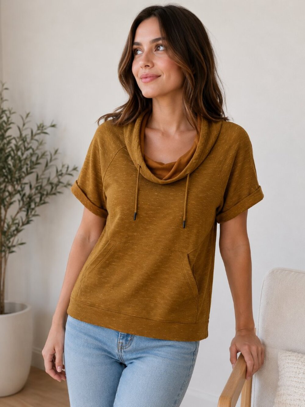 Prana Cowl Neck Pullover